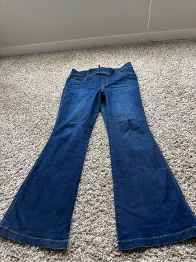 SPANX Dark Blue Flare & Wide Leg Jeans XL